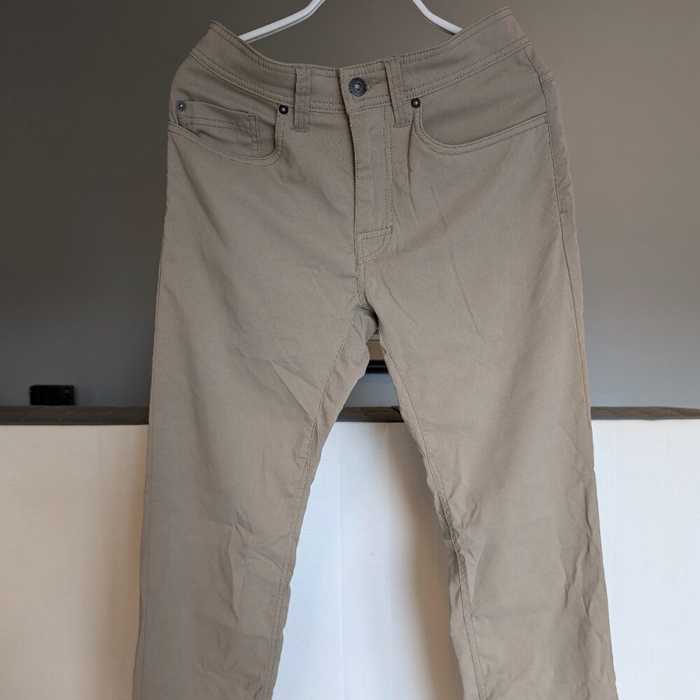 Prana Brion slim fit 5 pocket pants Dark Khaki 28W 30L
